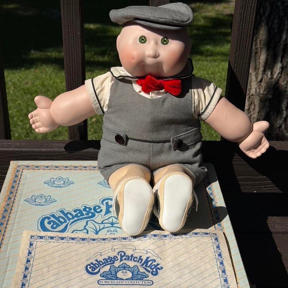 Vintage 1985 Cabbage Patch Kids Porcelain Collection Timothy David w/COA &‎ Box